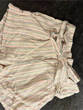 Olivaceous Pastel Multi-Stripe Shorts